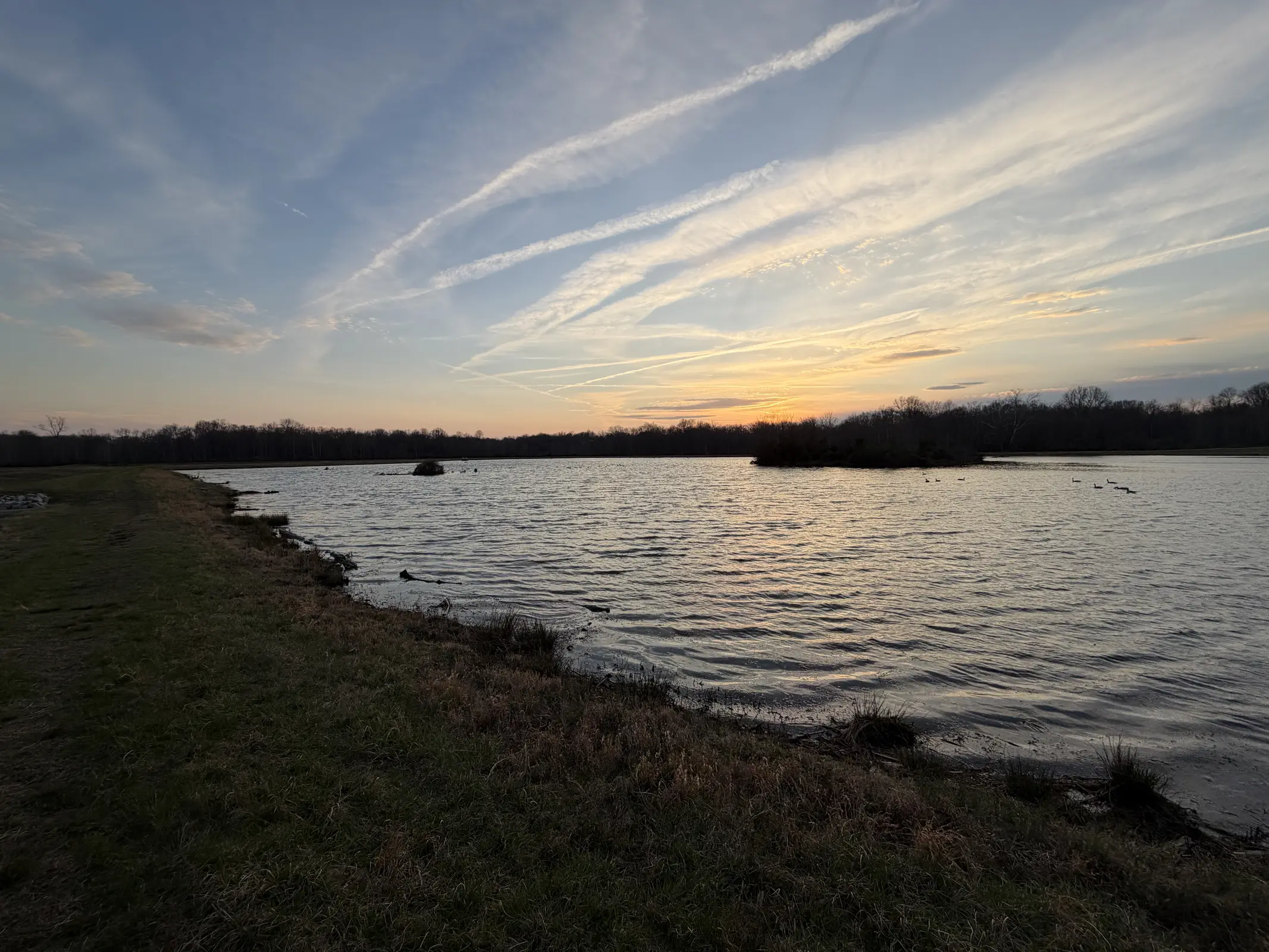 Sunset over the wetlands at McClintic Wildlife Management Area
